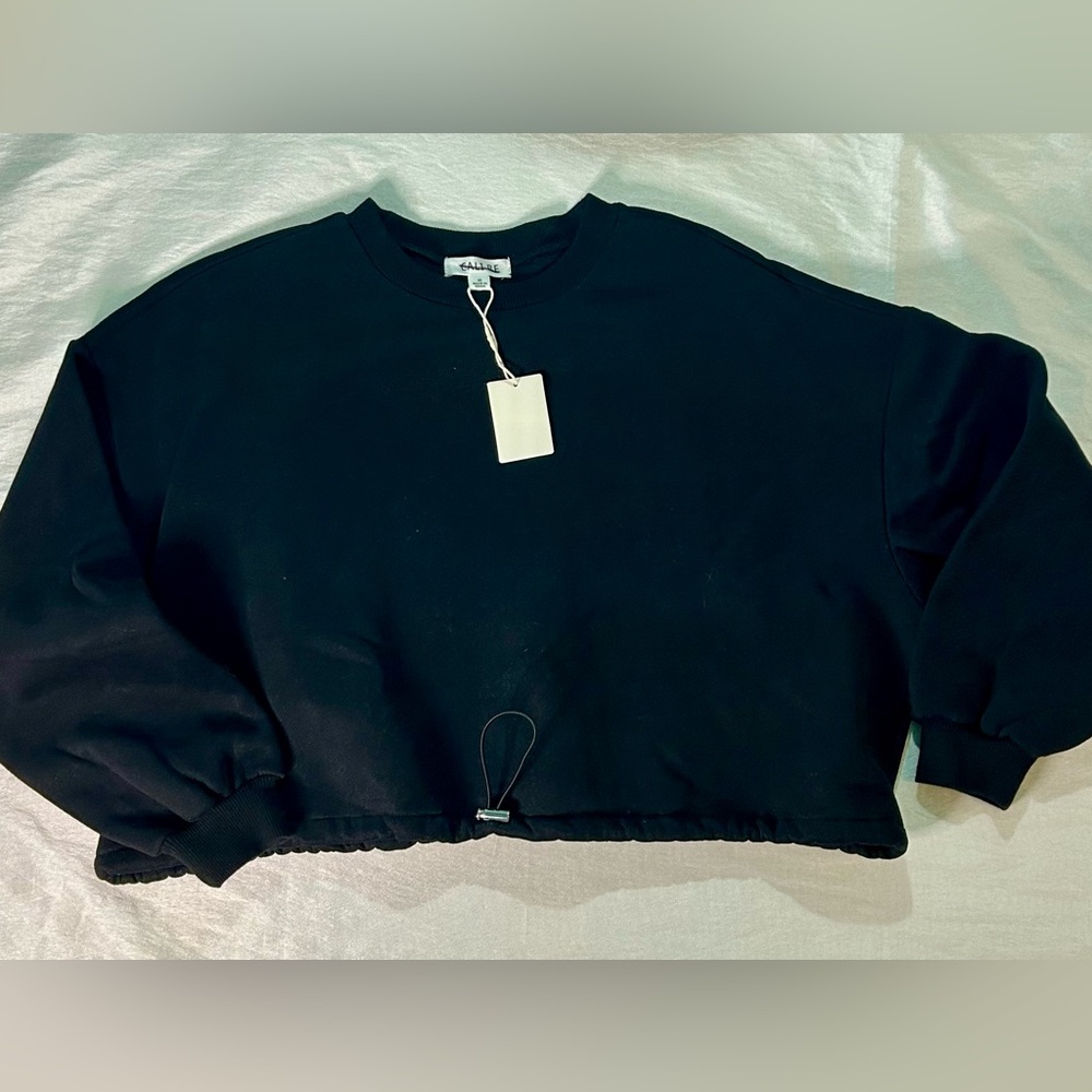 Calibe black cropped sweatshirt. Medium. Athletic leisure. New with tags.